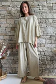 Loom & Thread Pin Tuck Blouse Washed Oat /40=